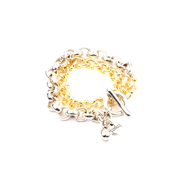 Bracelet Fatima Gold & Silver - Samkas Jewelry
