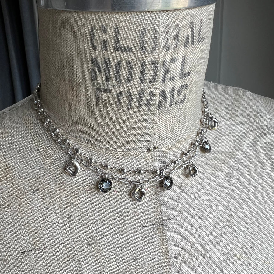 Necklace Lyen Silver (2 colors variant) - Samkas Jewelry