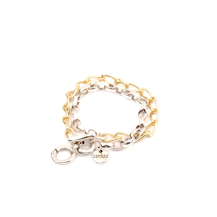 Bracelet Clyde Gold & Silver - Samkas Jewelry