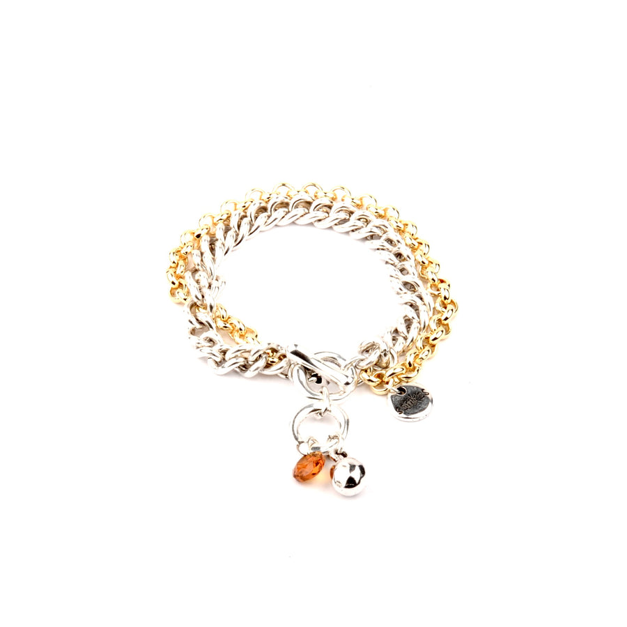 Bracelet Deolinda gold & silver - Samkas Jewelry