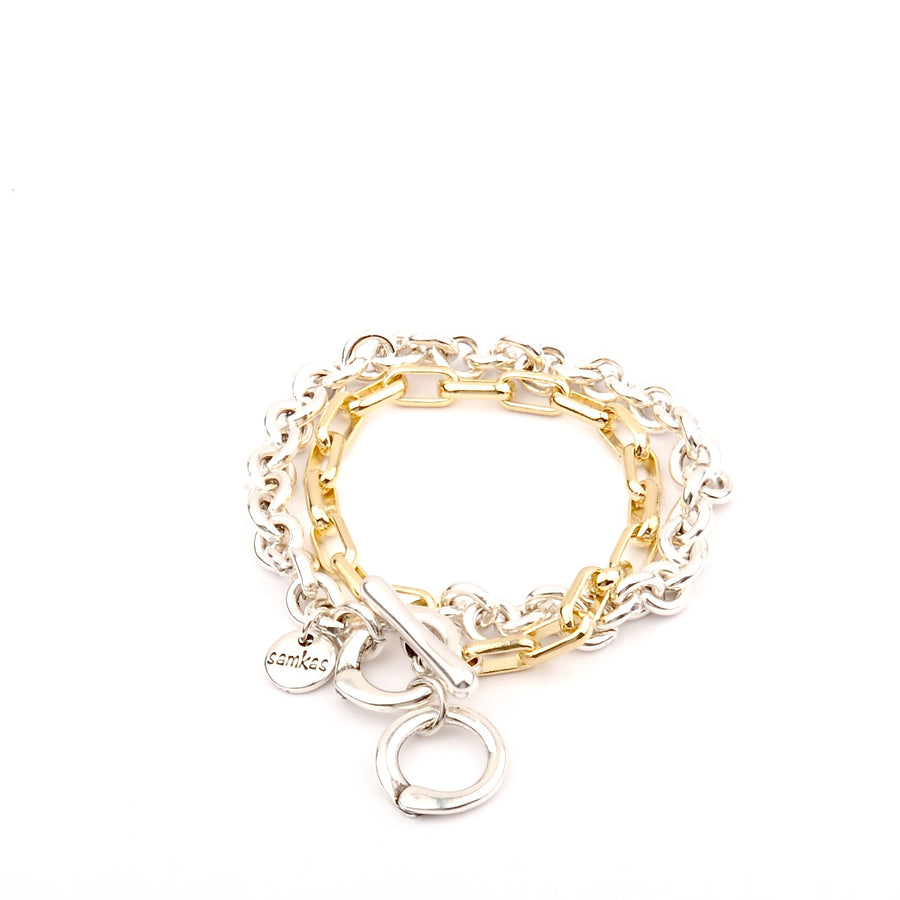 Bracelet Harmony Gold & Silver - Samkas Jewelry