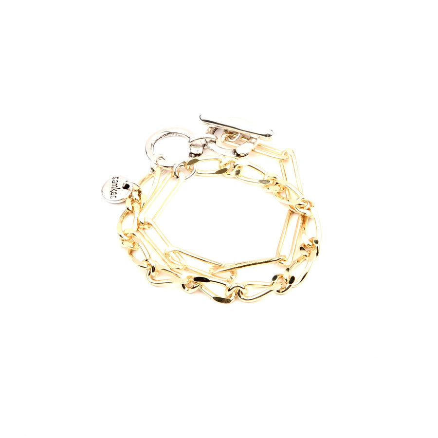 Bracelet Mercedes Gold & Silver - Samkas Jewelry