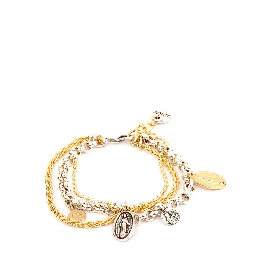 Bracelet Rosario Gold & Silver - Samkas Jewelry