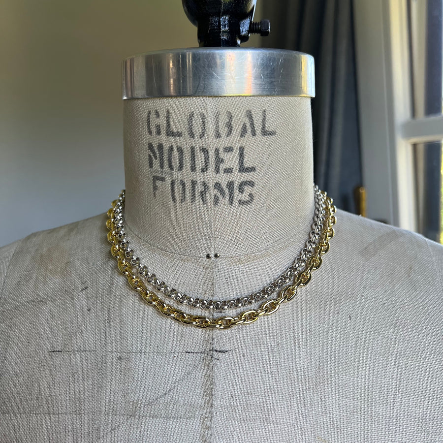 Necklace Farrah Gold & Silver - Samkas Jewelry