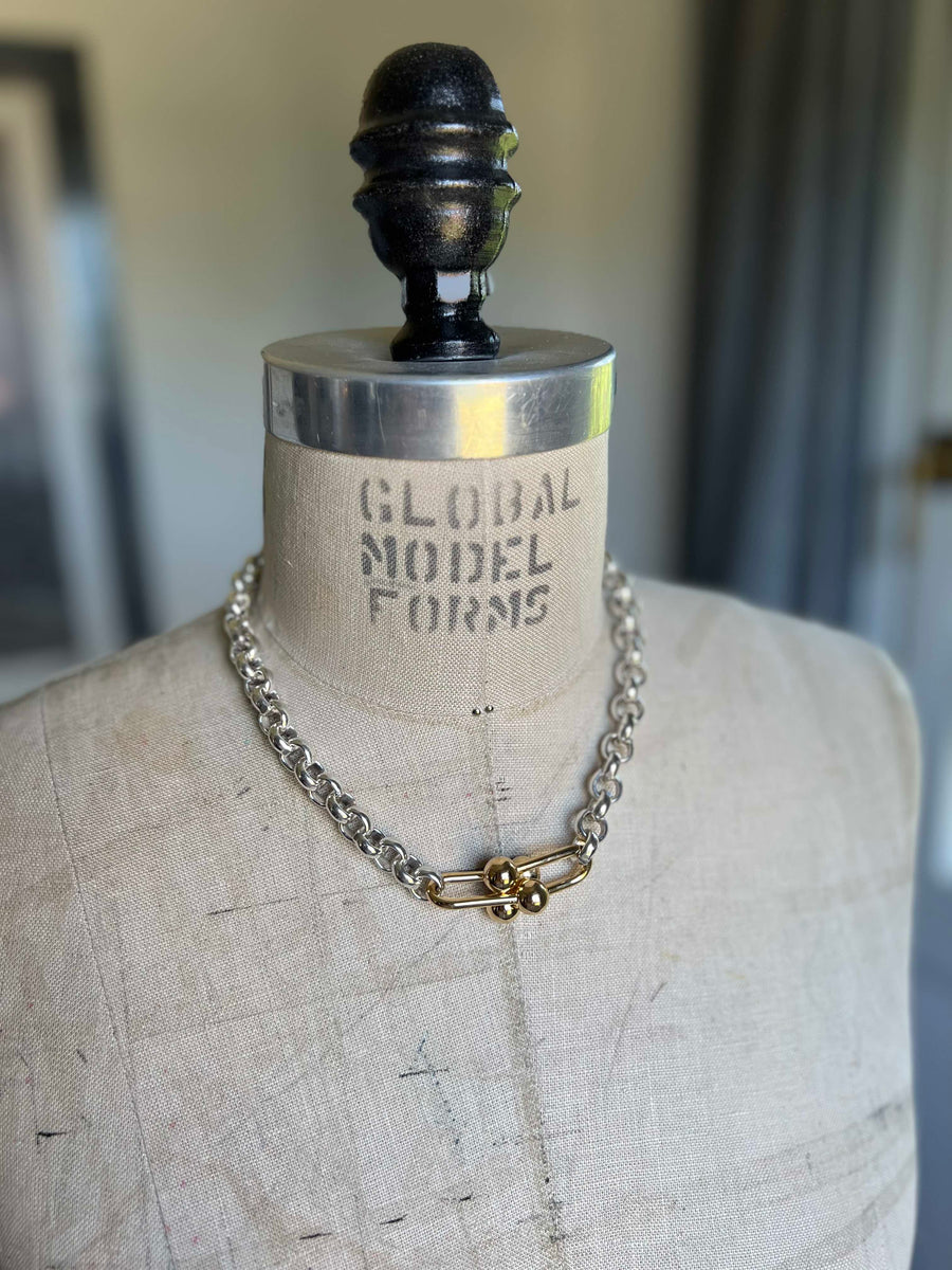 Necklace Domenica Gold & Silver - Samkas Jewelry