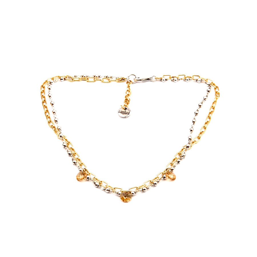 Necklace Bettina Gold & Silver - Samkas Jewelry