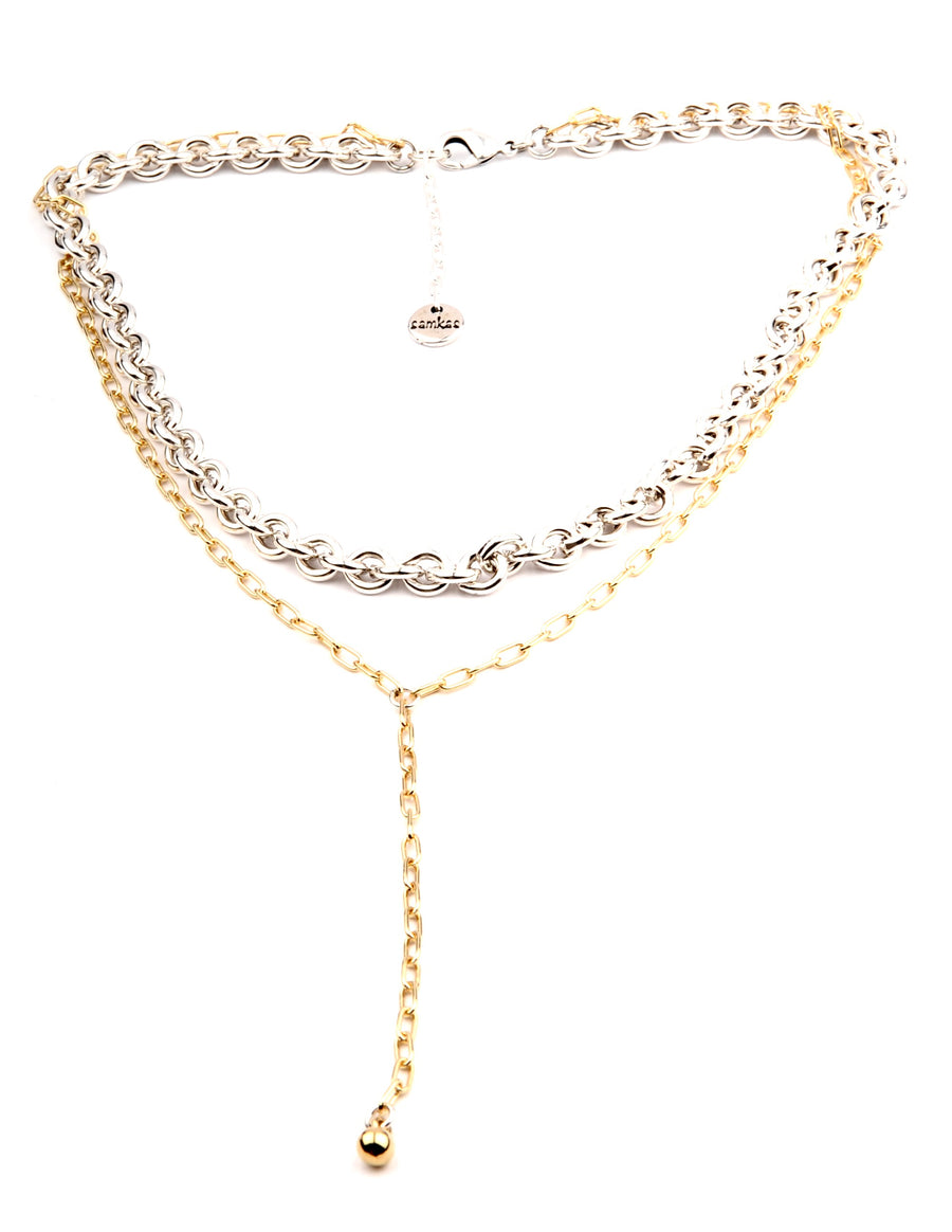 Necklace Macarena Gold & Silver - Samkas Jewelry