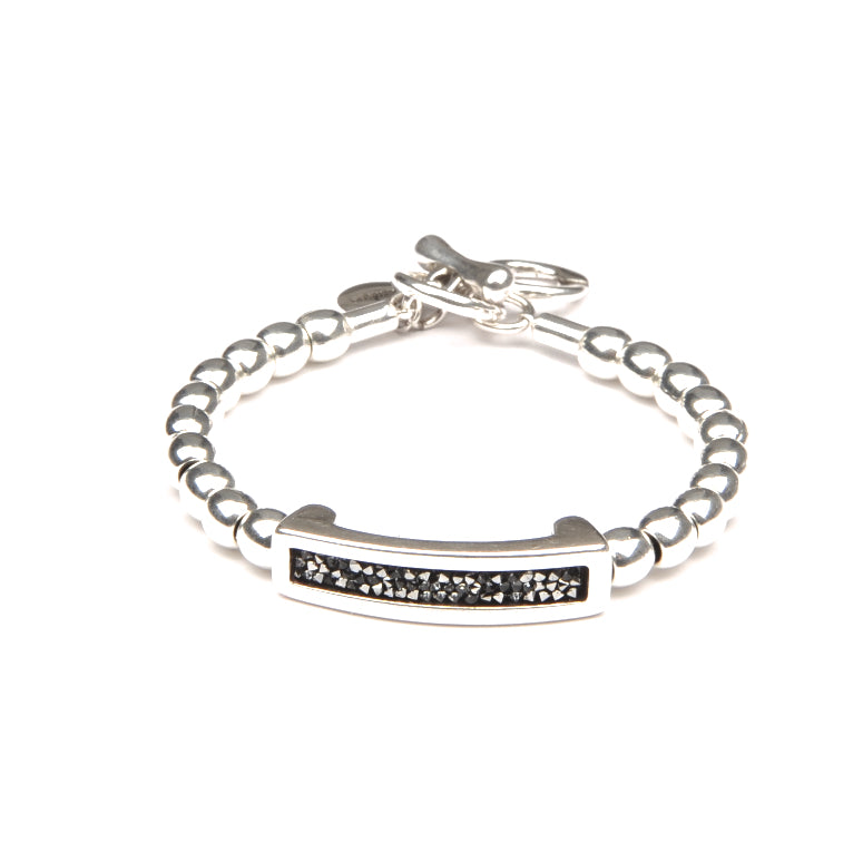 Bracelet Pheline silver. Crystals pave - Samkas