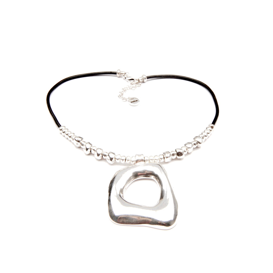 Necklace Kate Leather & Silver - Samkas