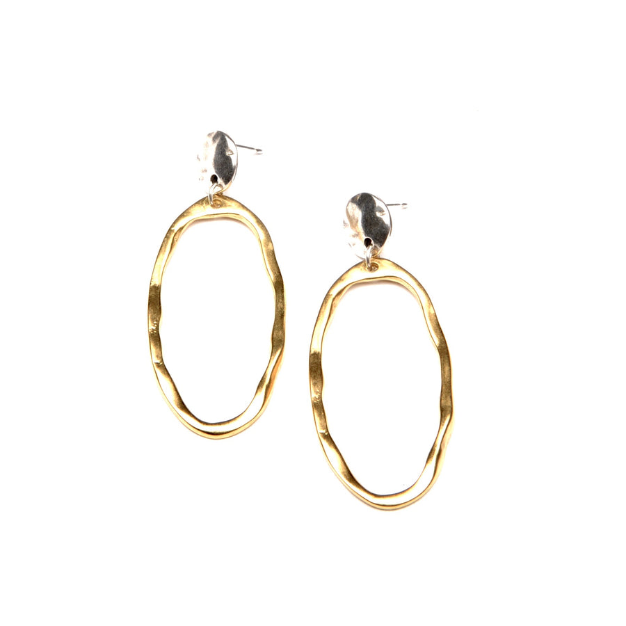 Earrings Melania Gold&Silver - Samkas